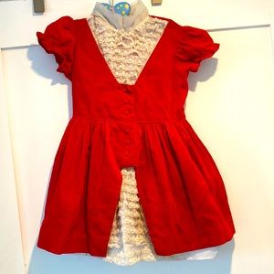 Vintage girl’s Christmas Velvet Dress